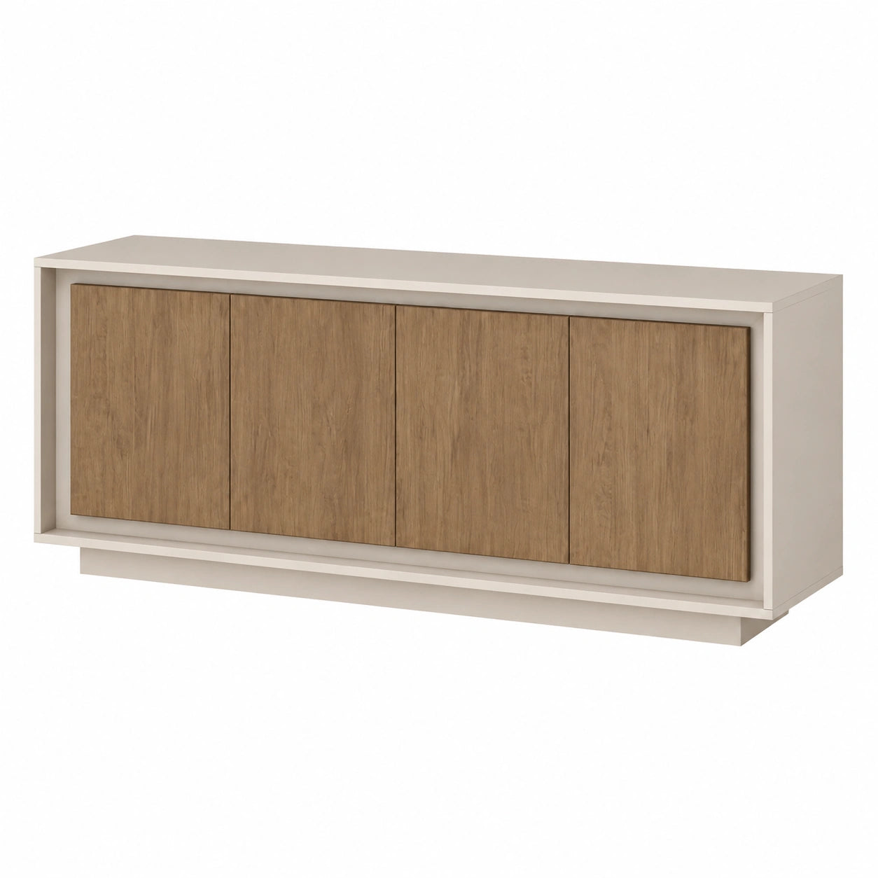 Madia con 4 Ante in Italy, Credenza Contenitore Collezione Sky per Soggiorno Cucina Ingresso Sala da Pranzo Mobile moderno originale - Cashmere