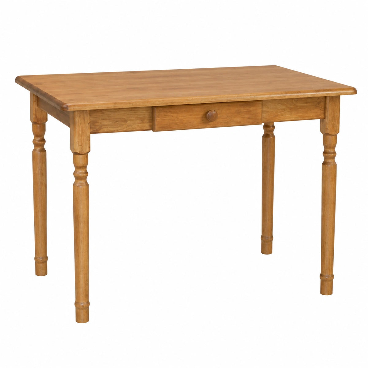 Tavolo da pranzo in pino massiccio con cassetto, completo in elegante effetto rovere (70 × 130 cm), Nuovo e di alta qualità