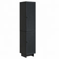 Set di mobili in legno nero, 34,5 × 33 × 90 cm, con vano portaoggetti e illuminazione a LED, per soggiorno, ufficio