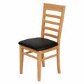 Sedie per sala da pranzo (CH62) - fino a 150 kg, in legno di faggio massiccio, sedie per sala da pranzo, completamente montate (naturale, nero)
